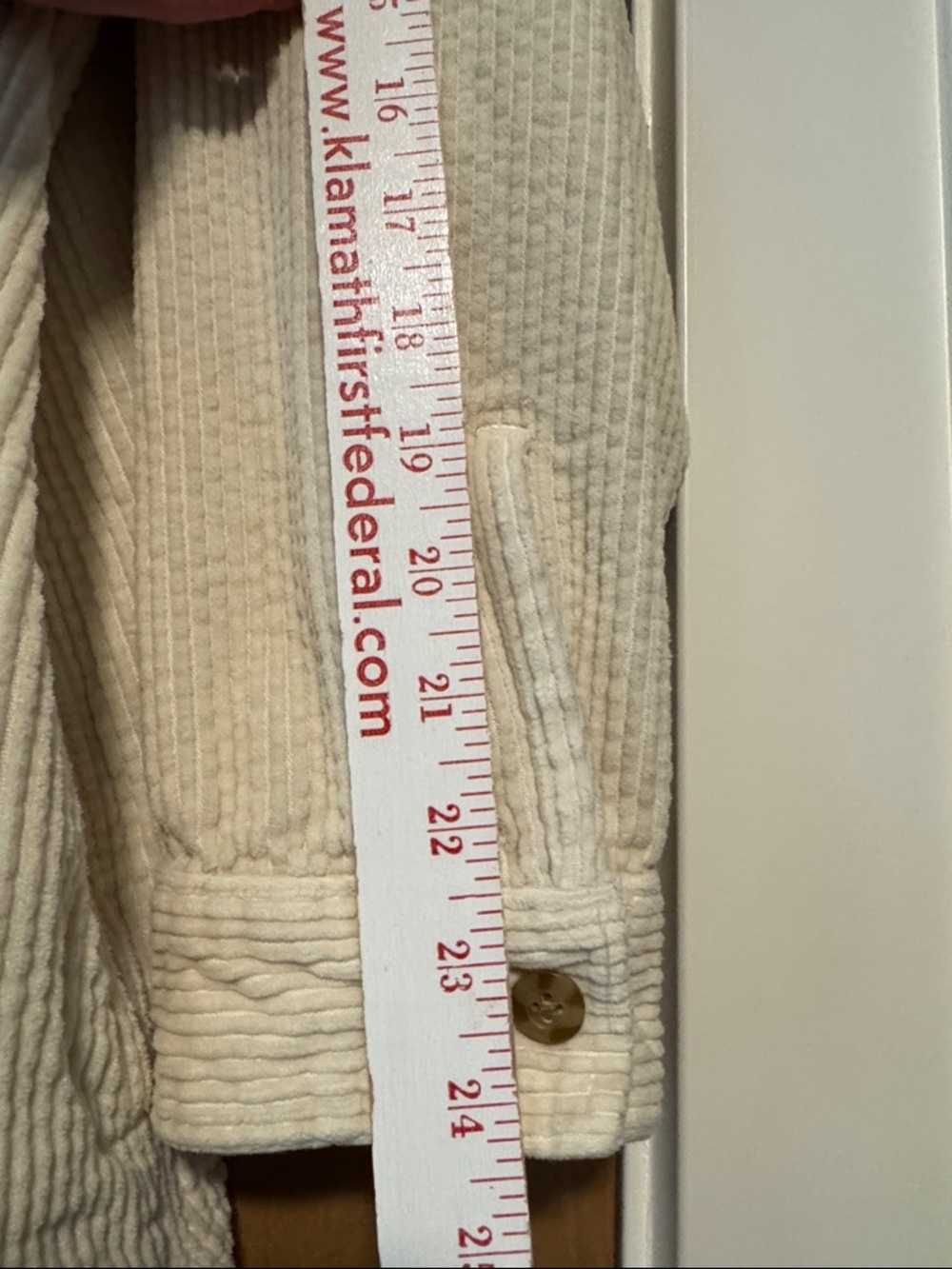 L.L.Bean VTG wide whale Corduroy cream Shirt Jacket Shacket Womens plus Sz 3X - Picture 8 of 12